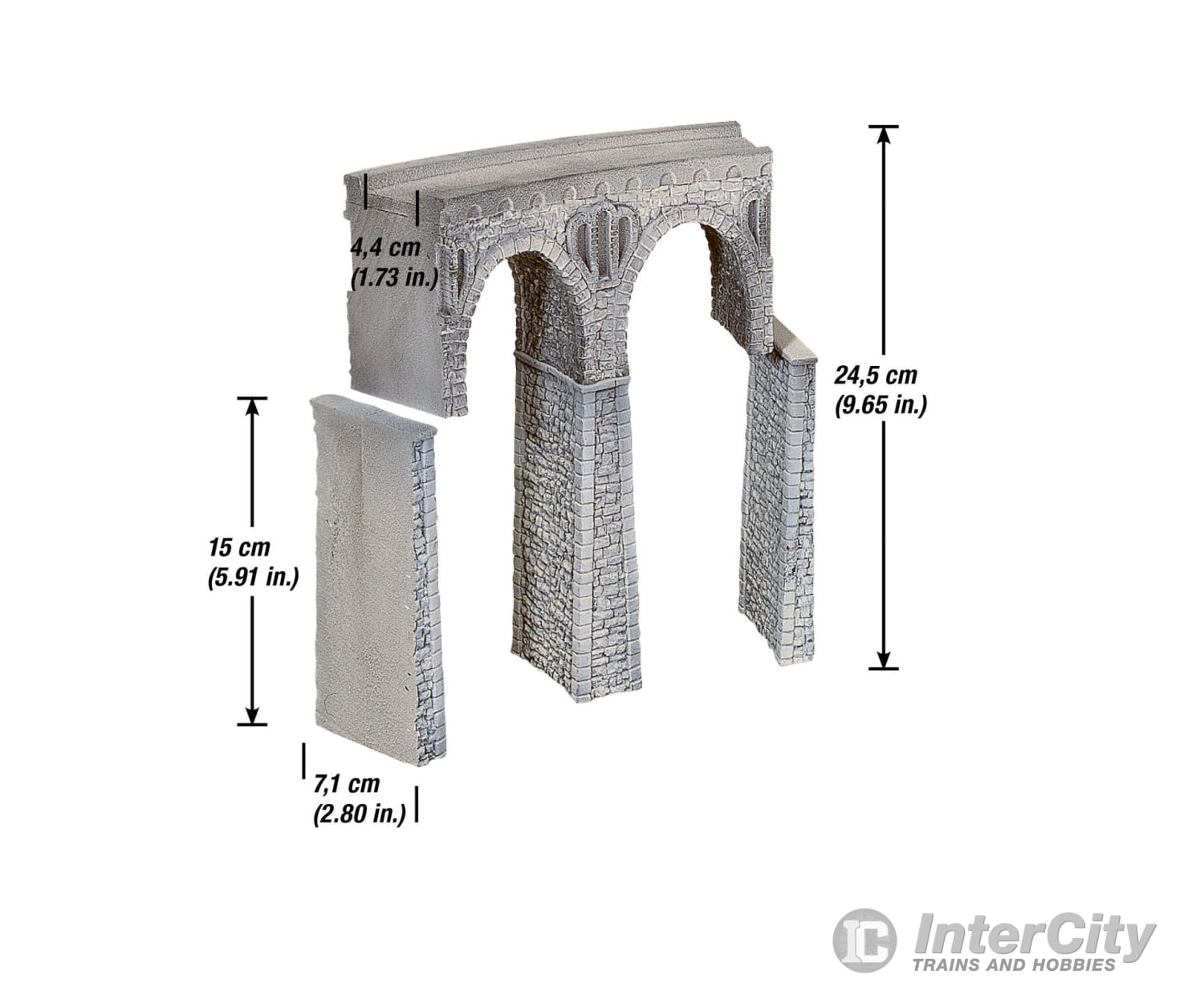 Noch 58665 HO Quarrystone Viaduct curved Tunnels & Bridges