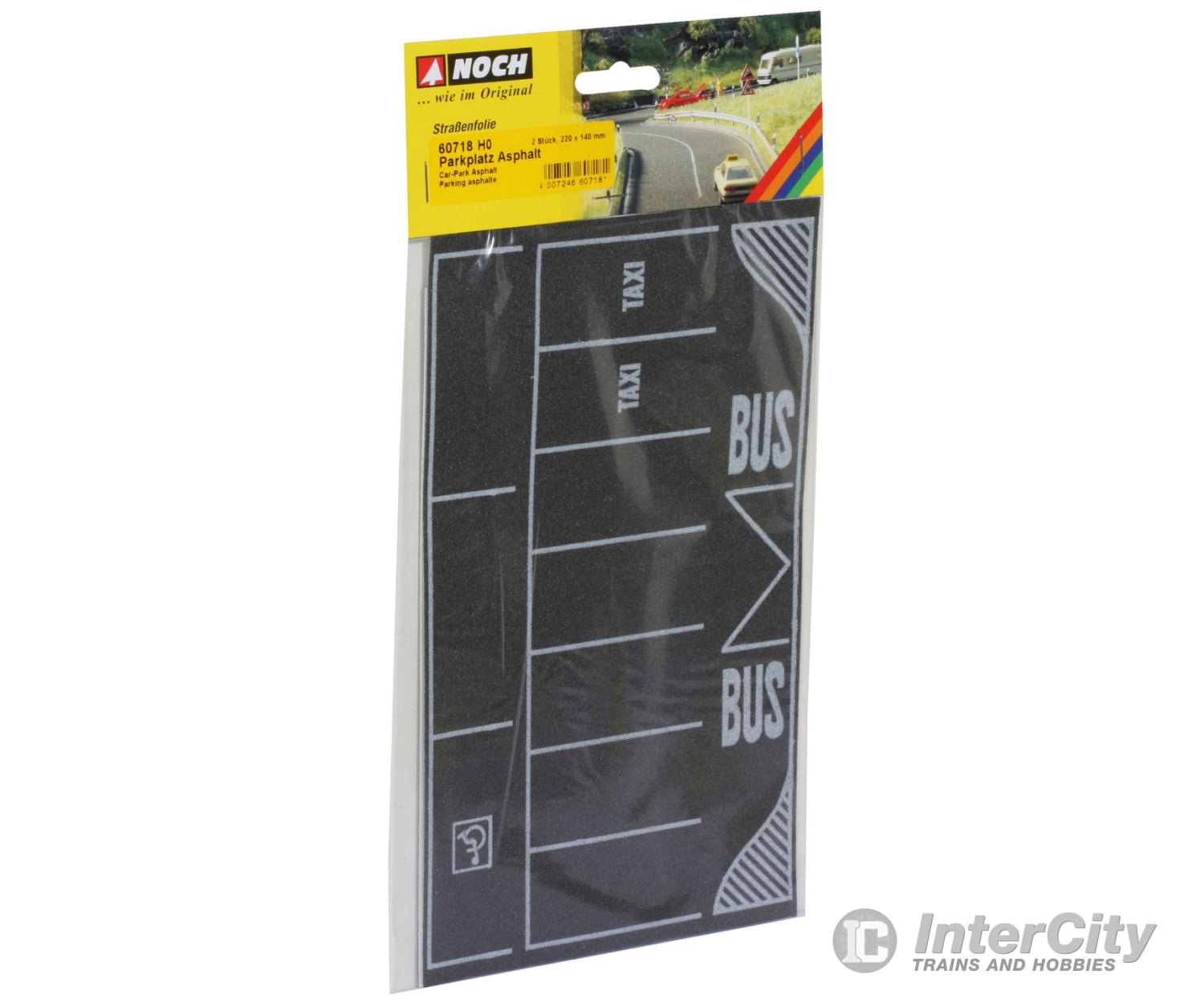 Noch 60718 HO Car-Park Asphalt 2 pcs. each 22 x 14 cm Roads and Streets