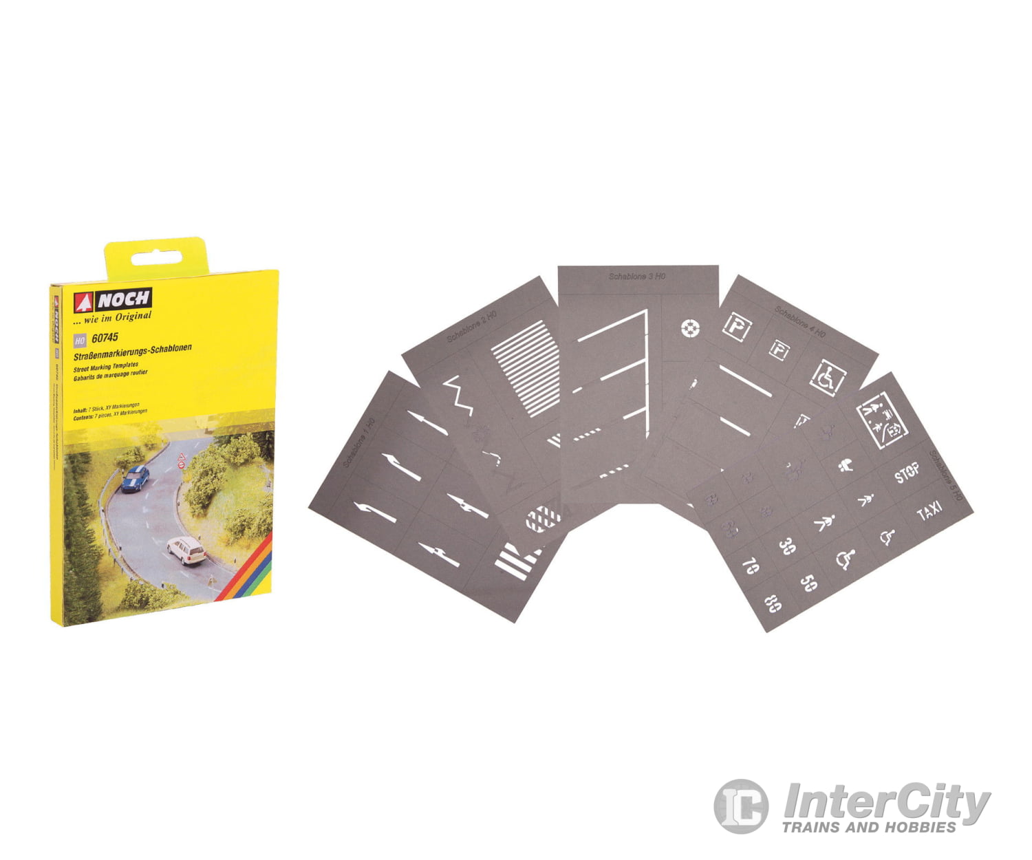 Noch 60745 HO Road Marking Stencils Roads and Streets