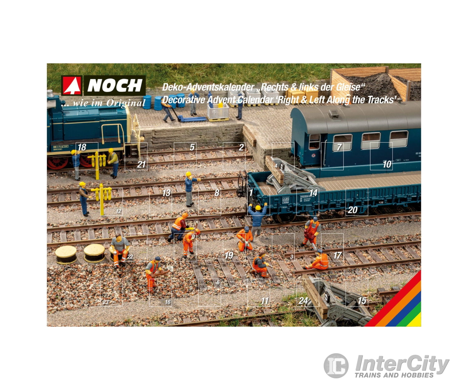 Noch 65592 HO Decorative Advent Calendar ‘Right & Left Along the Tracks’ Structures