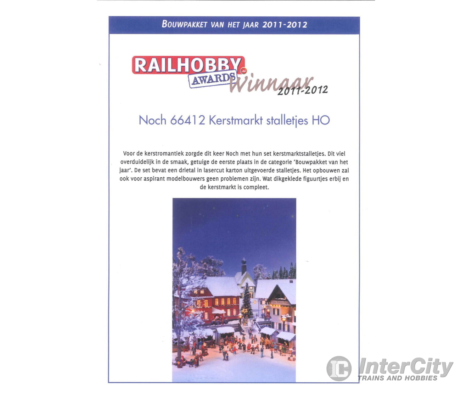 Noch 66412 HO Christmas Market Stalls Structures