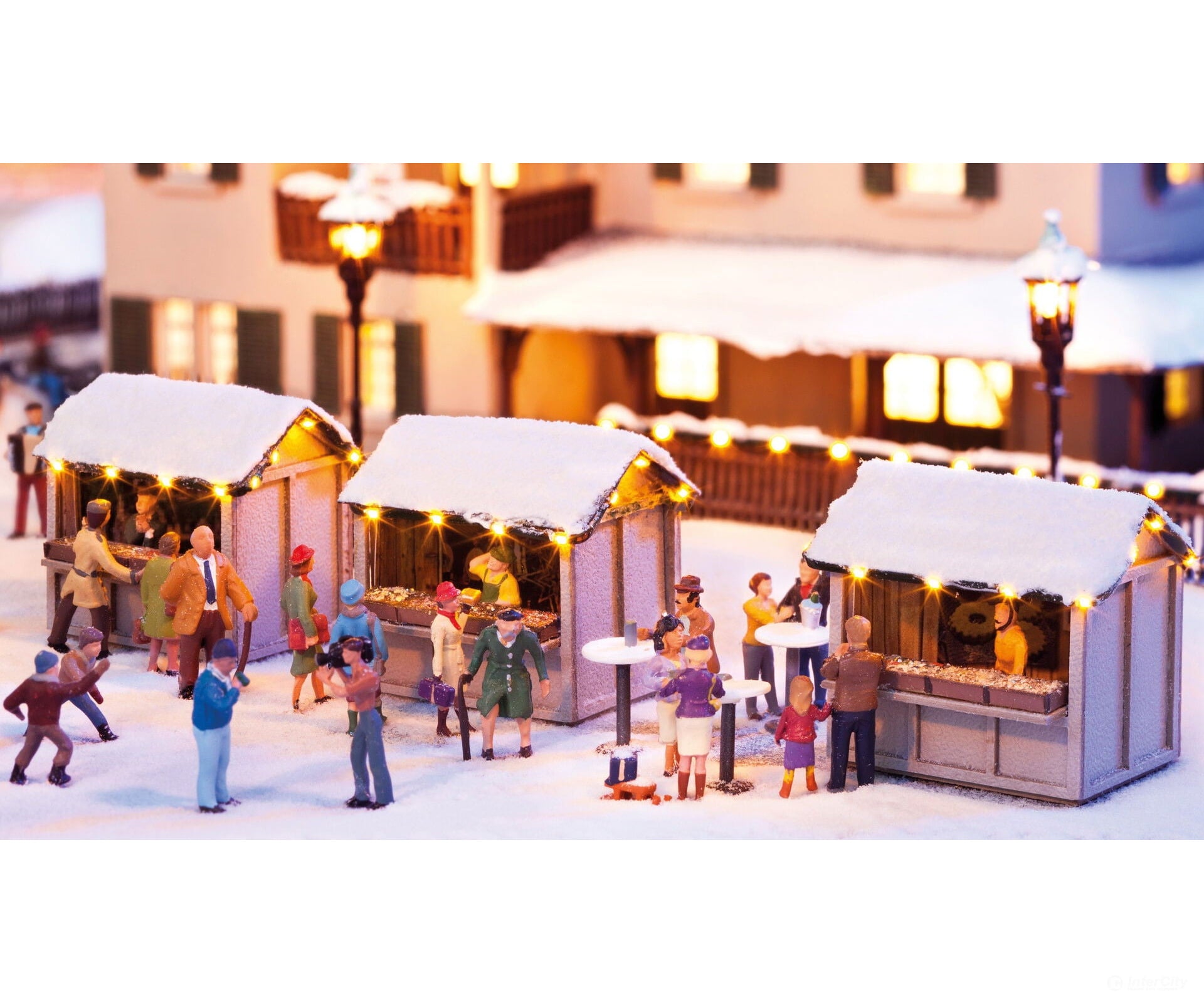 Noch 66412 HO Christmas Market Stalls Structures