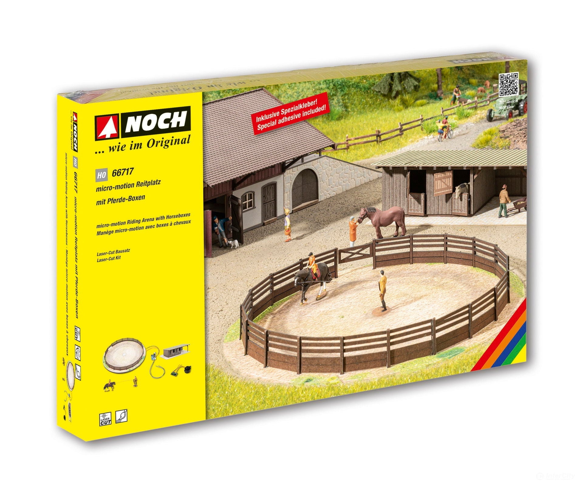 Noch 66717 HO micro-motion Riding Arena with horseboxes Structures