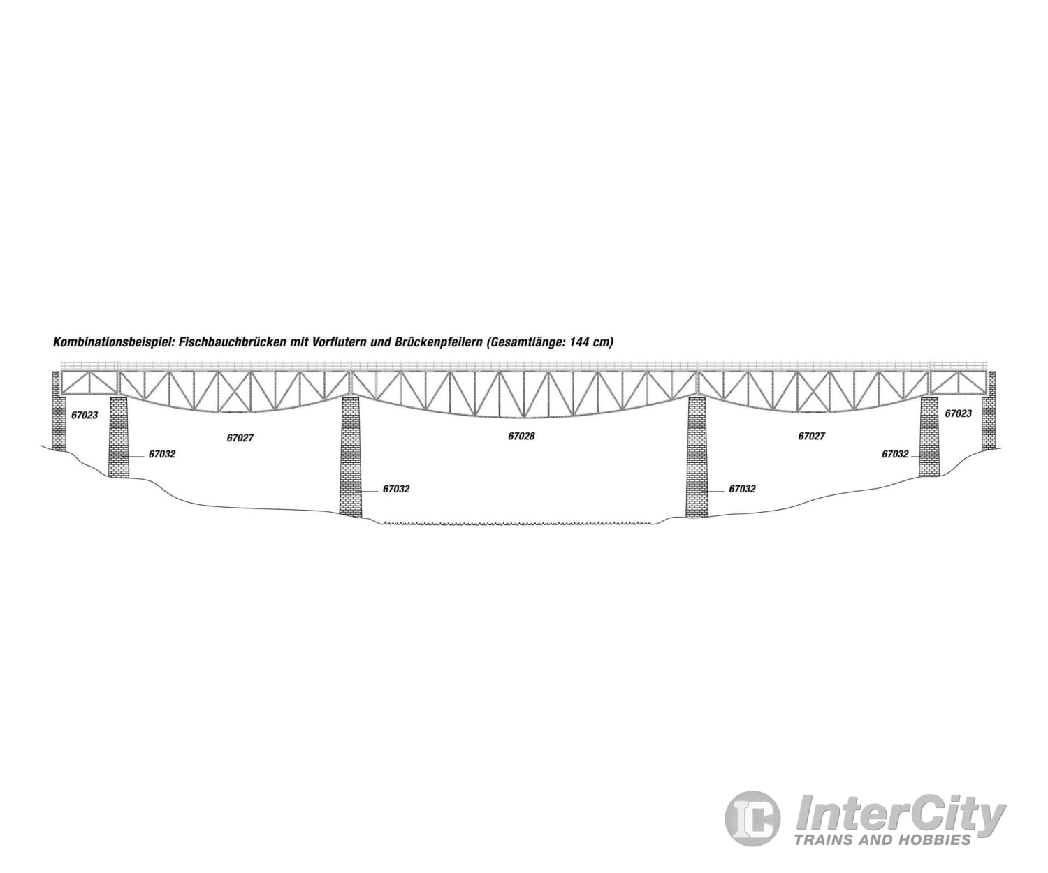 Noch 67023 HO Truss Approach Bridge Tunnels & Bridges