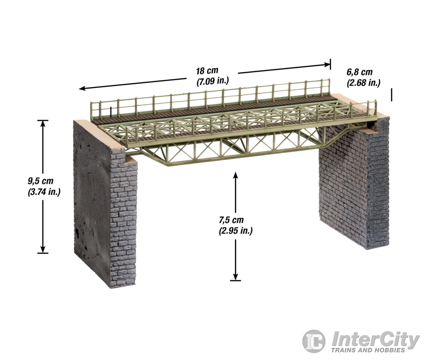Noch 67024 HO Bridge Track Straight Tunnels & Bridges