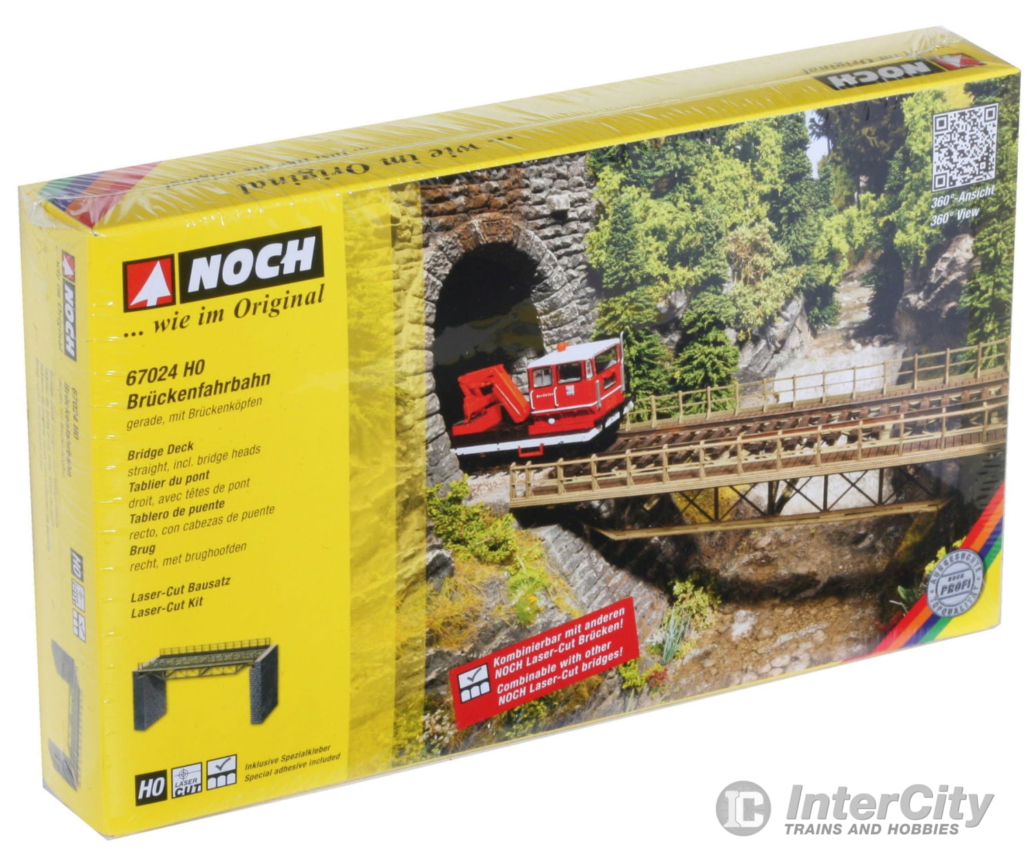 Noch 67024 HO Bridge Track Straight Tunnels & Bridges