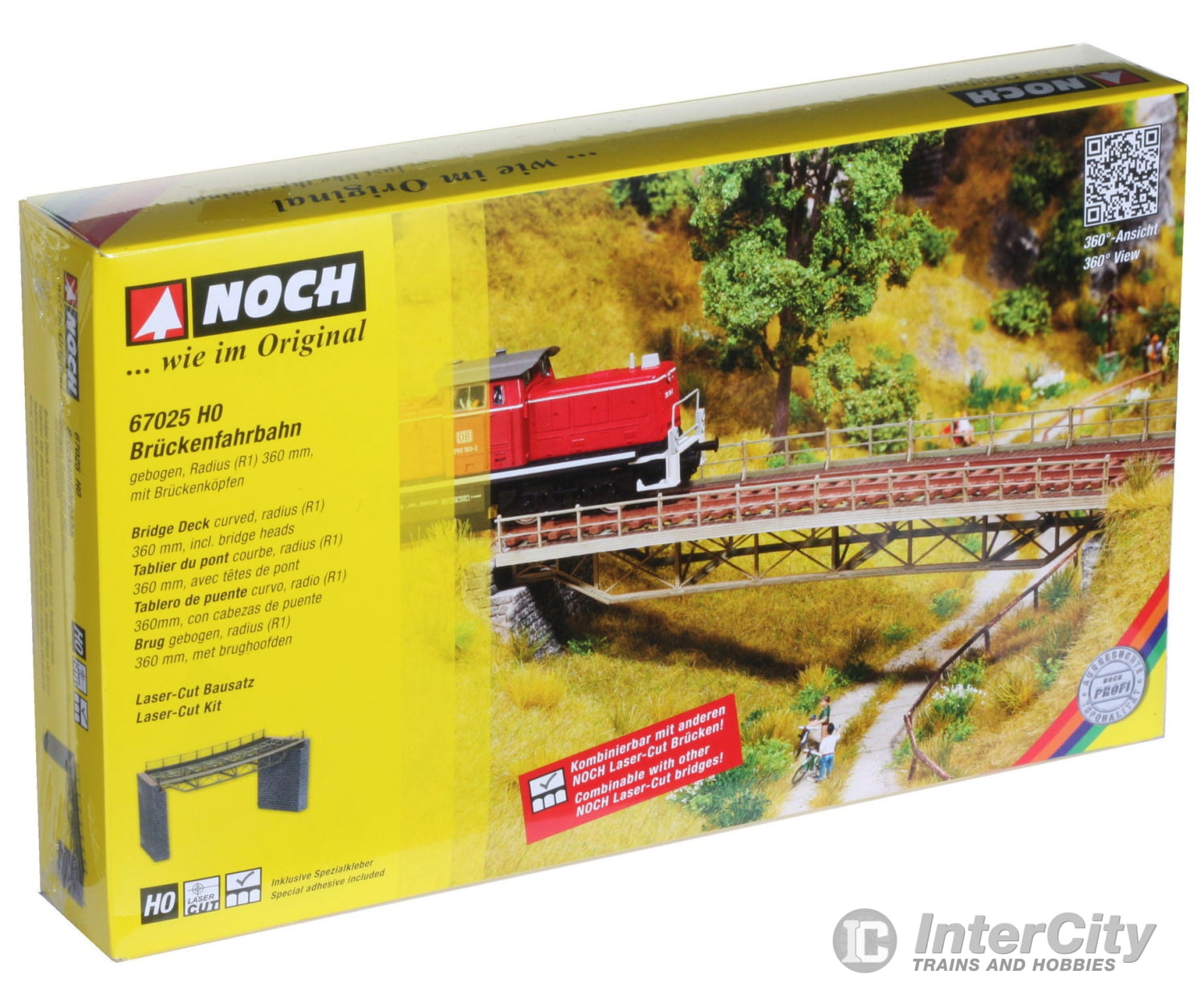 Noch 67025 HO Bridge Track Curved Tunnels & Bridges