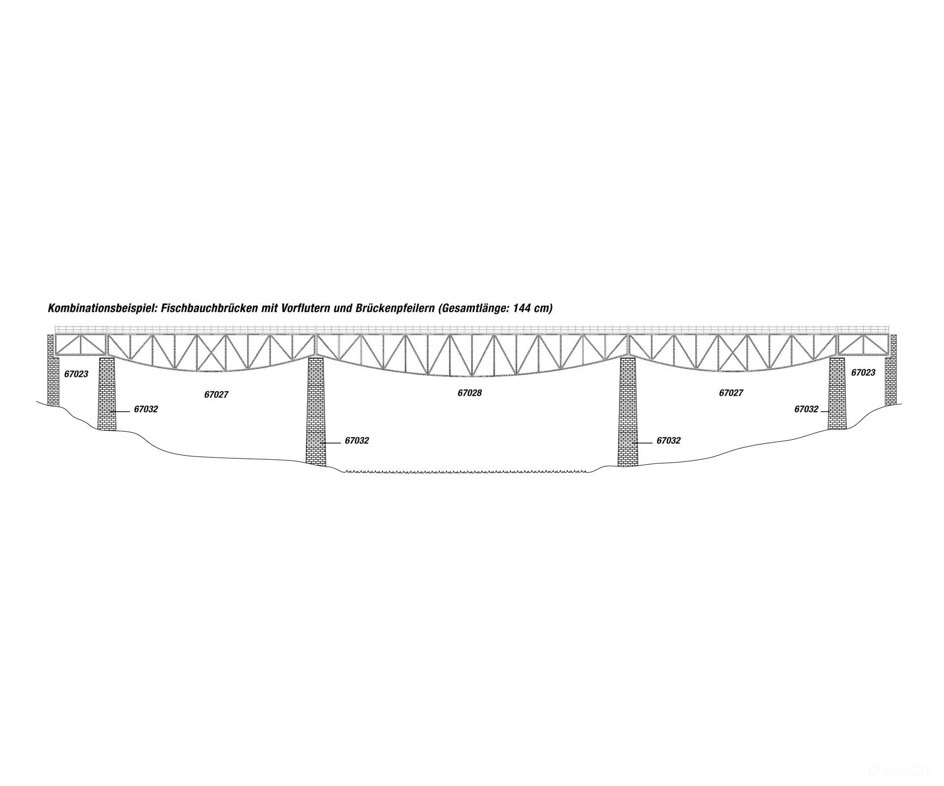 Noch 67032 HO Bridge Pier Tunnels & Bridges