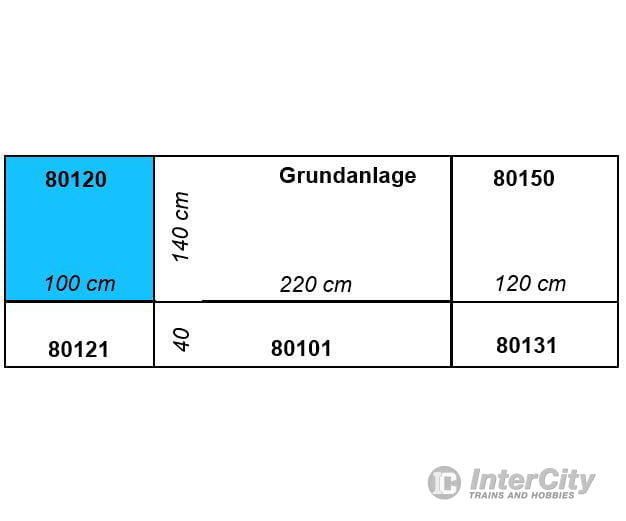 Noch 80120 HO Left Extension Layout ’Turntable’ Layout Kits