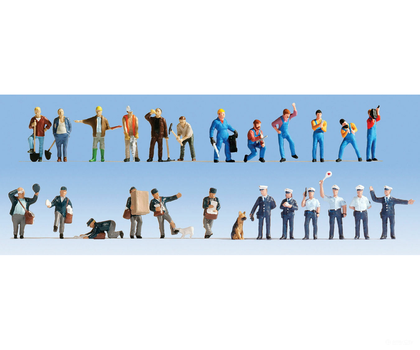 Noch Ho 16109 At Work Xl Figure Set -- Pkg(25) Figures