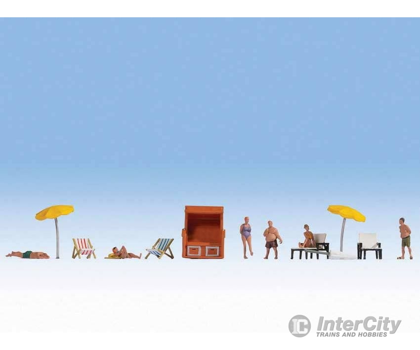 Noch Ho 16205 Bathing - Swimming Beach With Accessories 6 Figures Beach-Pool