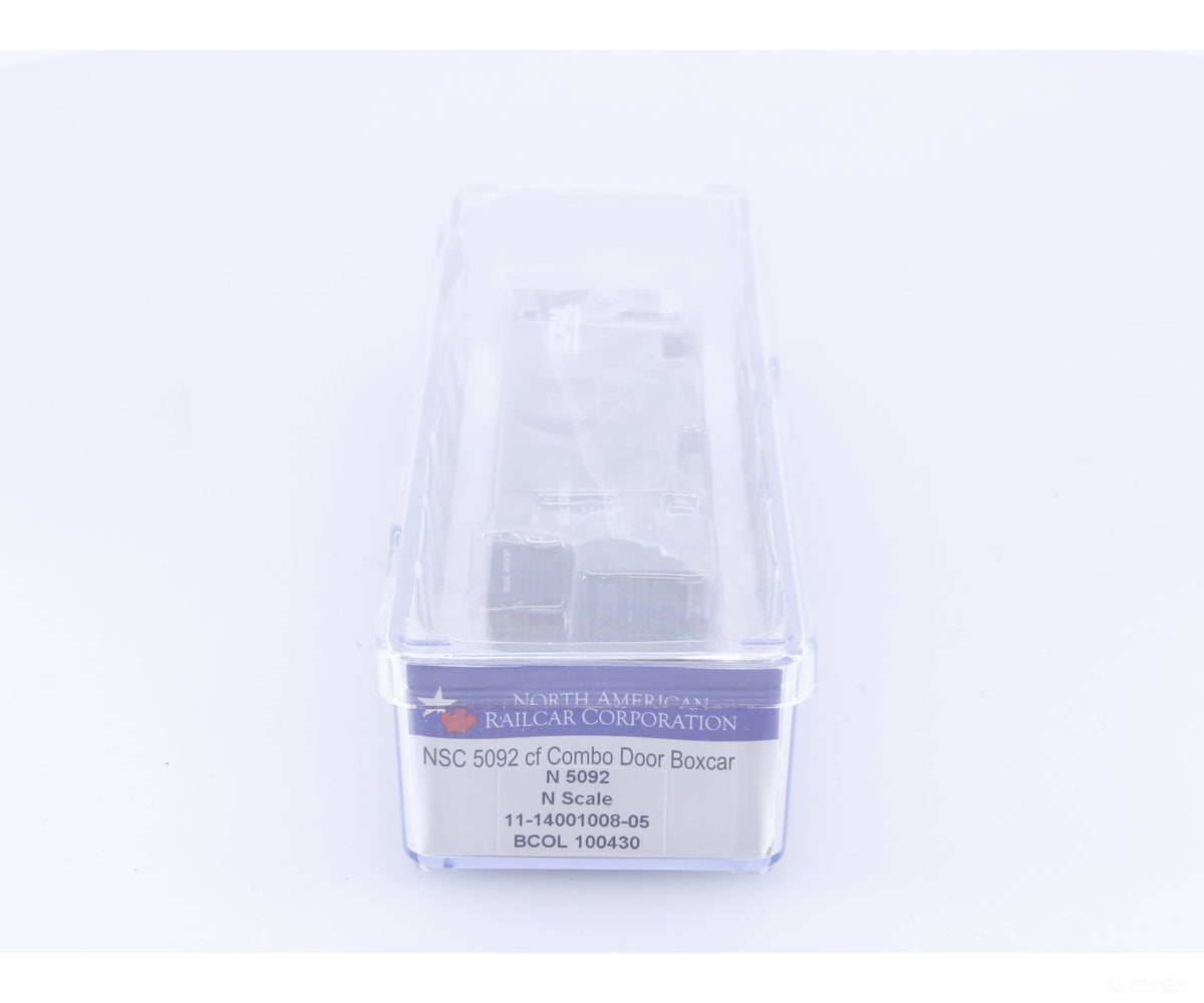 North American Railcar Corporation 11-14001008-05 N 50’ Combination Door Box Car BC Rail (BCOL) 100430 - Freight Cars