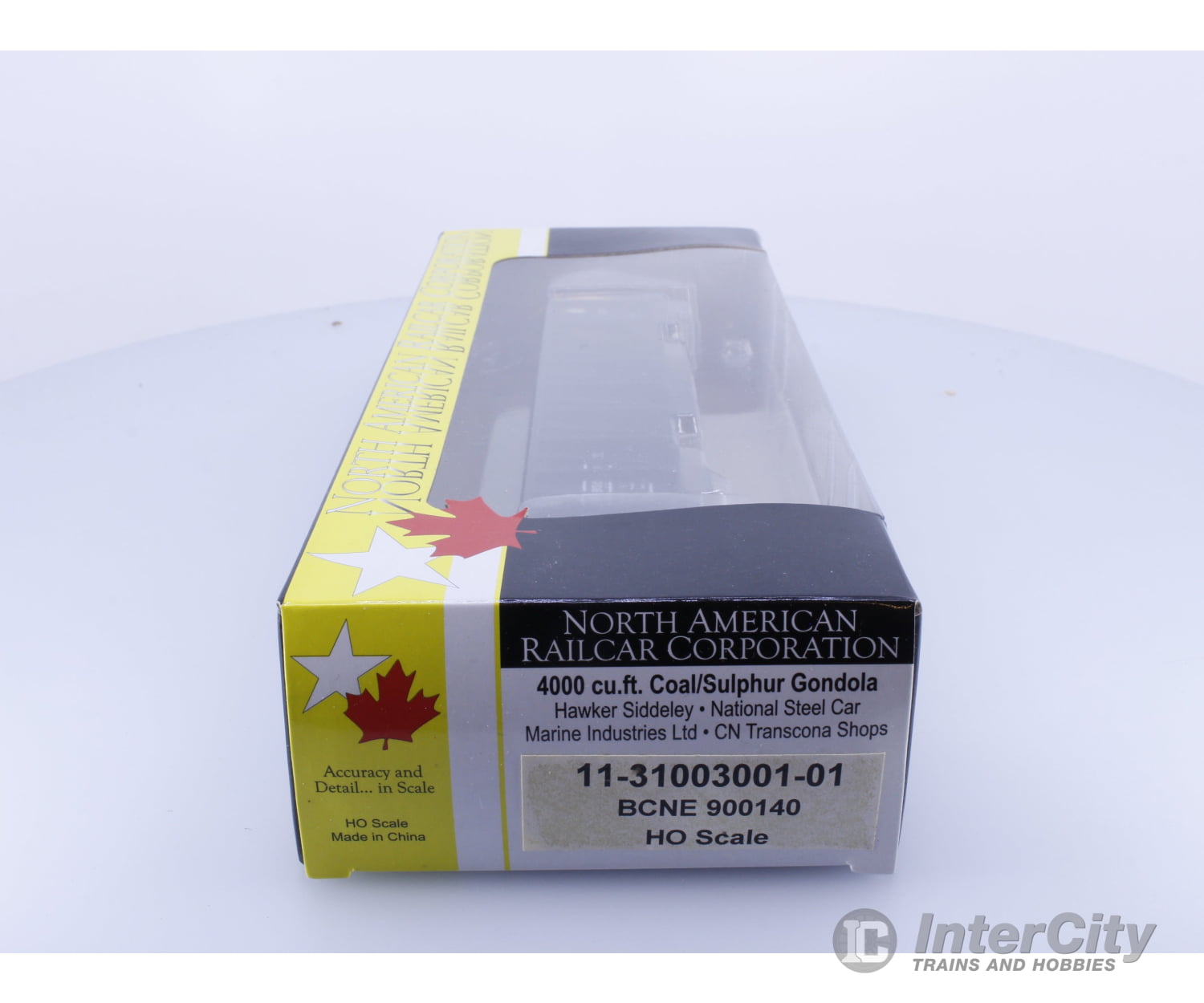 North American Railcar Corporation 11-31003001-01 HO 4000 cu.ft Coal/Sulphur Gondola BCNE BC Rail (BCOL) 900140 Freight