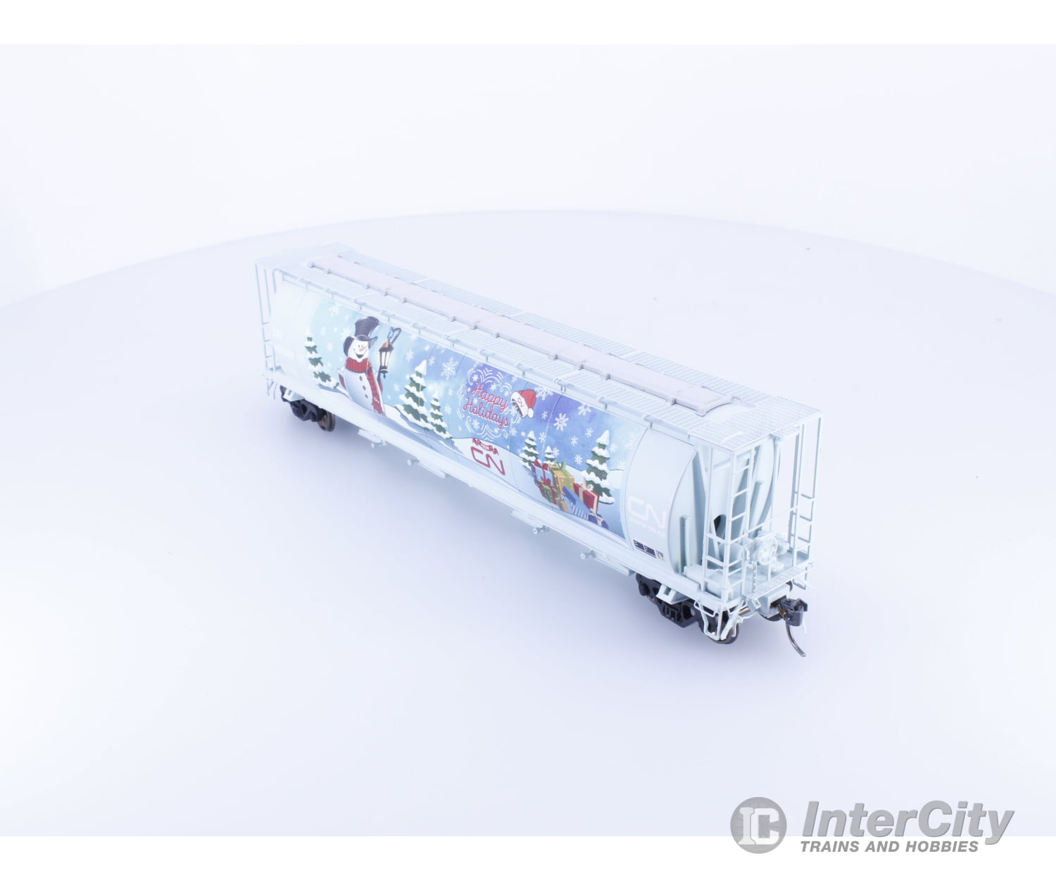 North American Railcar Corporation 11-35090001-02 HO Happy Holidays 4 Bay Hopper Car Snowman Canadian National (CN)