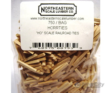 Northeastern Scale Lumber HO 793 Scale Railroad Ties pkg(750) Track & Turnouts