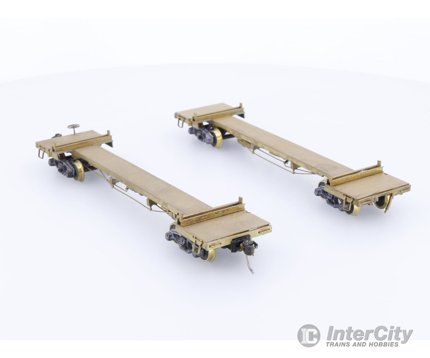 Northwest Short Line 423 HO 1 Pair of Brass 41’ Northern Pacific Log Cars Northern Pacific (NP) Freight Cars