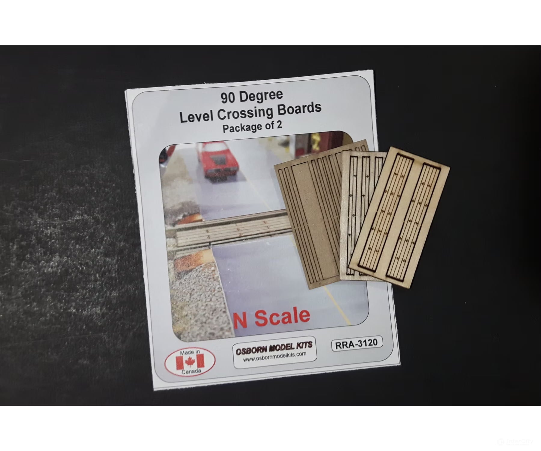 Osborn Models 3120 N 90 Degree Level Crossing Boards - pack of 2 - Scenic Details