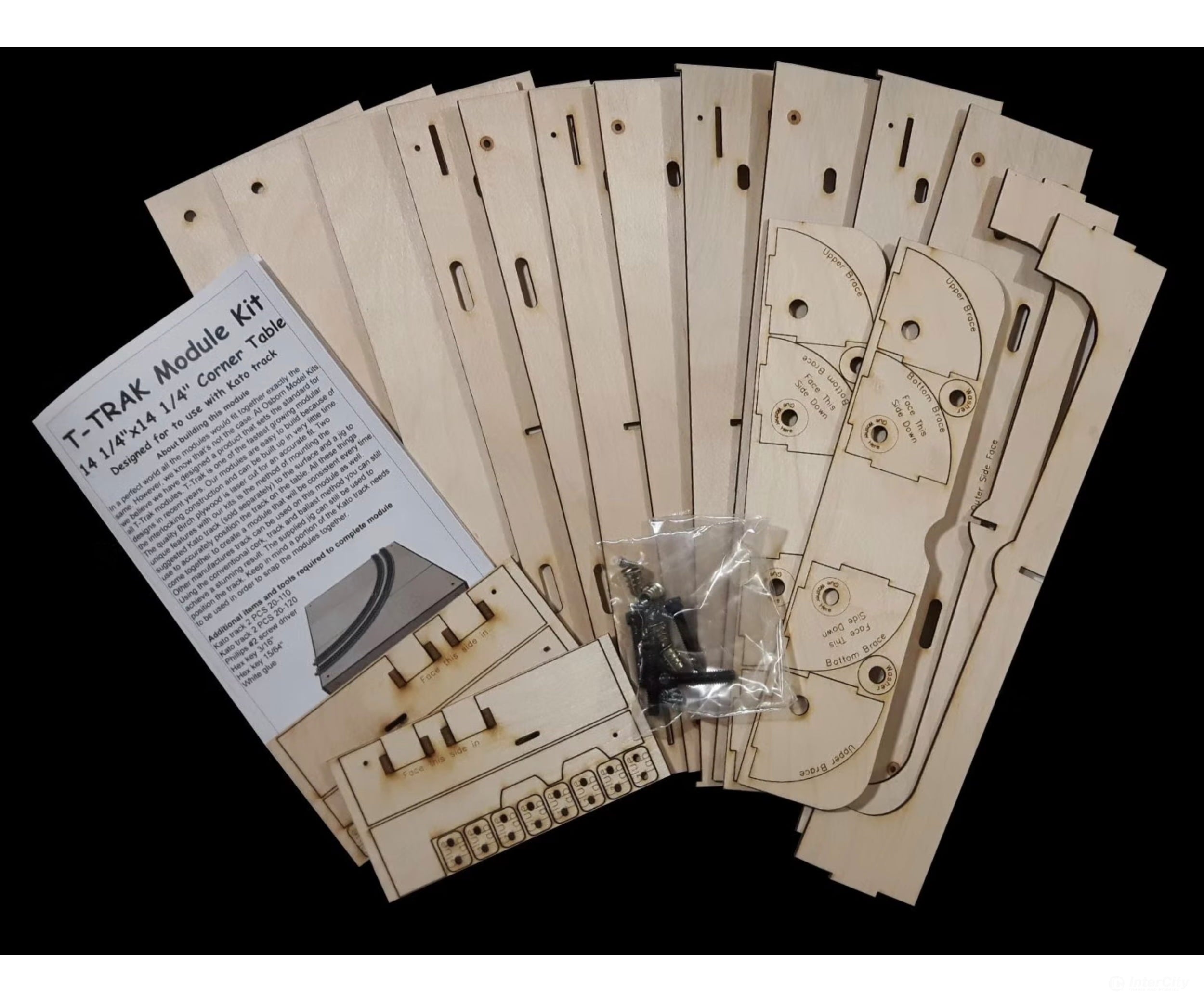 Osborn Models 3135 N T-Trak Corner Module Kit - 14.25 ’x 14.25’’ Layout Kits