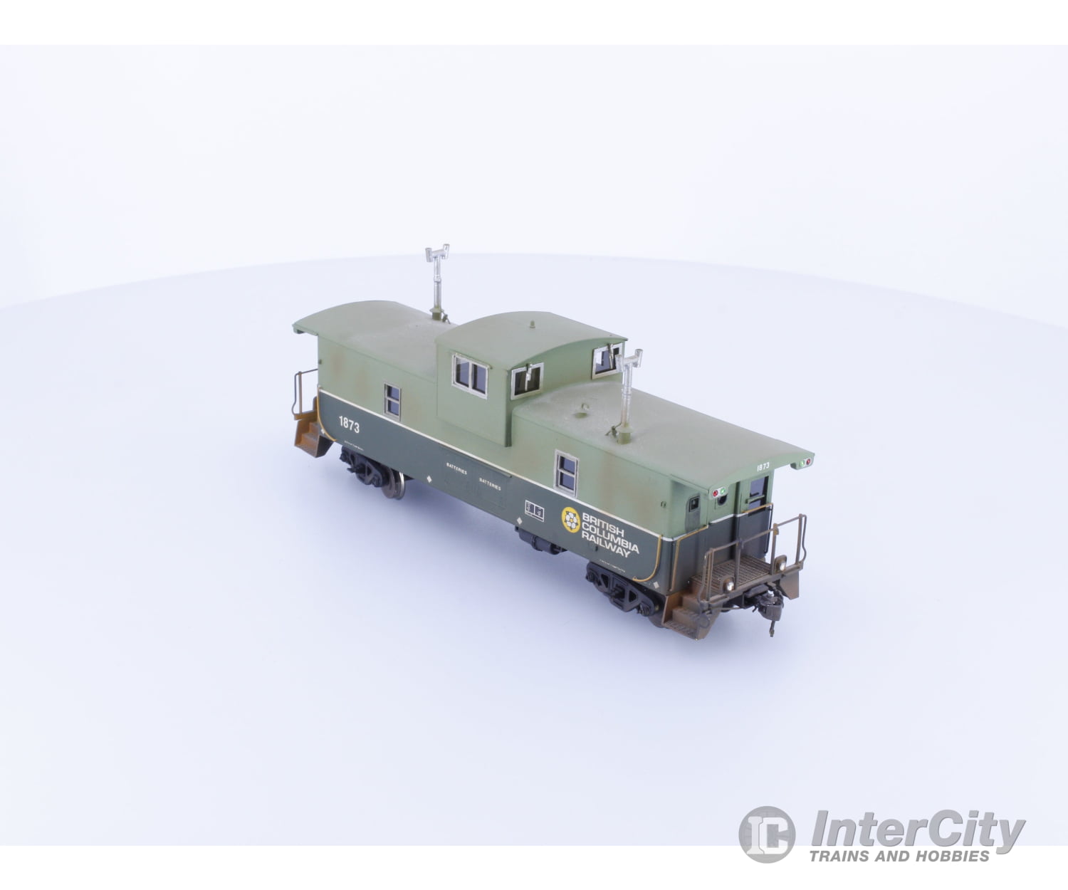 Overland 3861 HO Brass W-V Caboose Built 1969 Factory Painted and Weathered Pacific Great Eastern (PGE) 1873 Freight