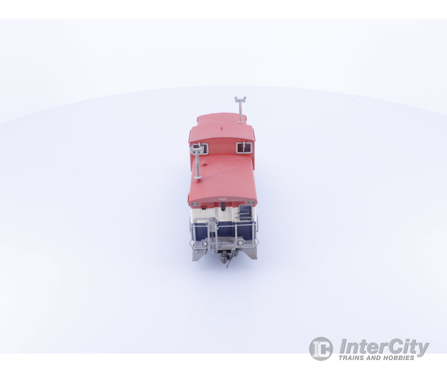 Overland 3862.1 HO Brass Wide Vision Caboose Factory Painted and Weathered BC Rail (BCOL) 1869 Freight Cars