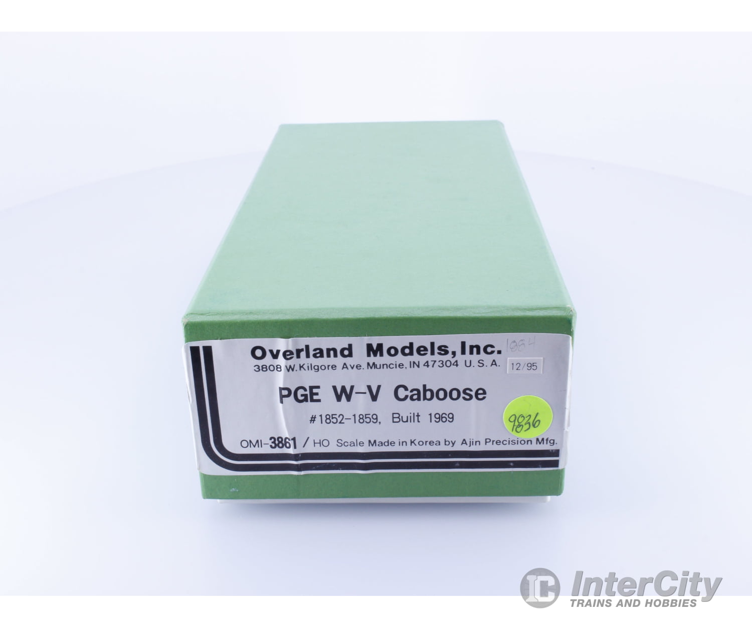 Overland OMI-3861 HO Brass Wide Vision Caboose Factory Painted BC Rail and Weathered Pacific Great Eastern (PGE) 1859