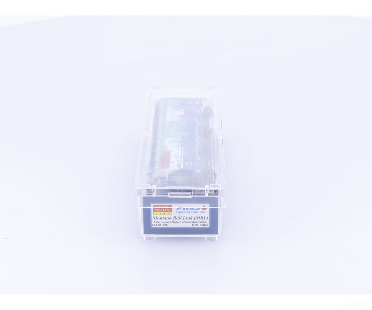 Pacific Western Rail Systems 09492035 N Weathered 3 Bay Covered Hopper Montana Rail Link (MRL) 50032 - Freight Cars