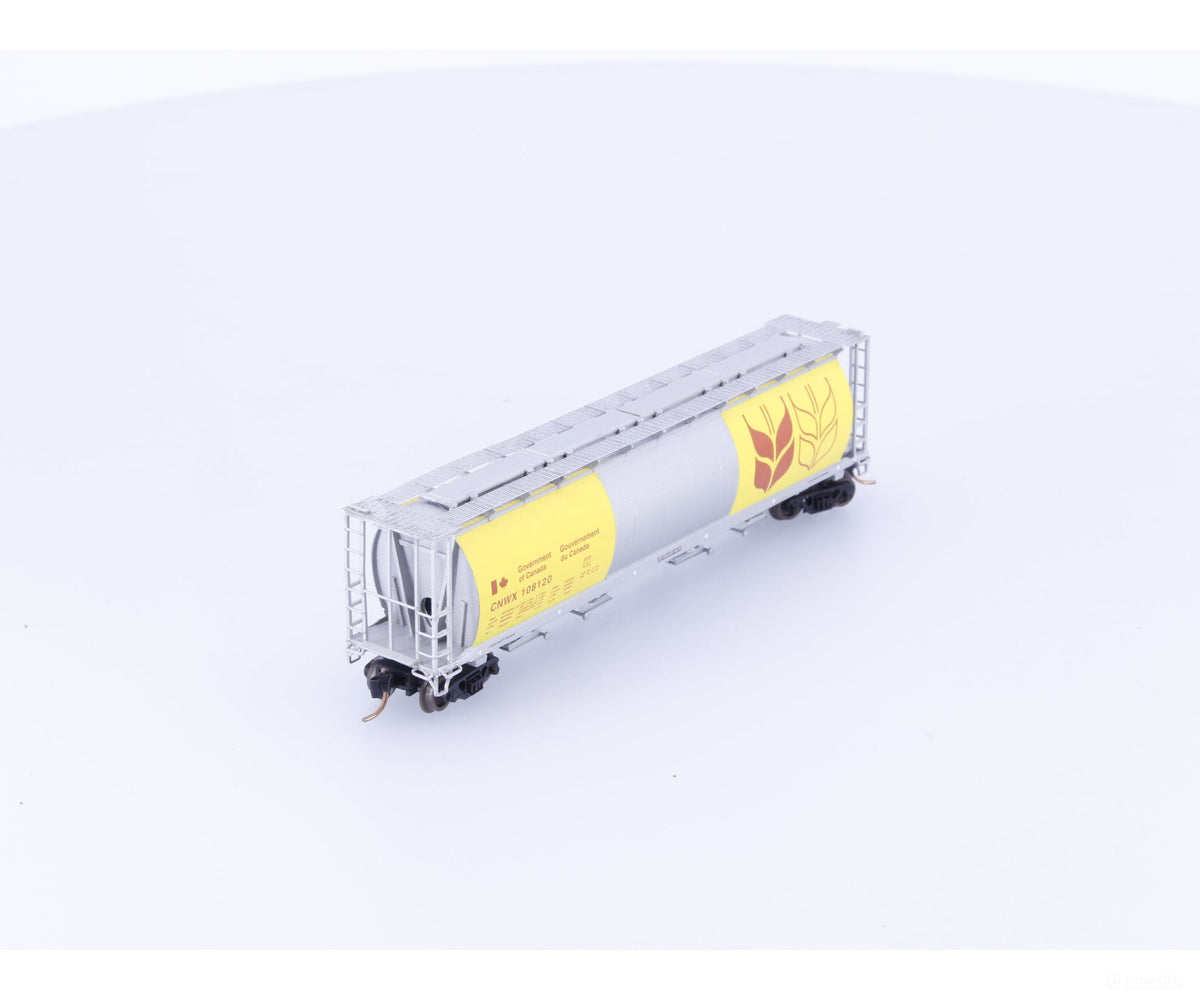 Pacific Western Rail Systems 1013-1F N 4 Bay Cylindrical Hopper Government of Canada (CNWX) 108120 - Freight Cars