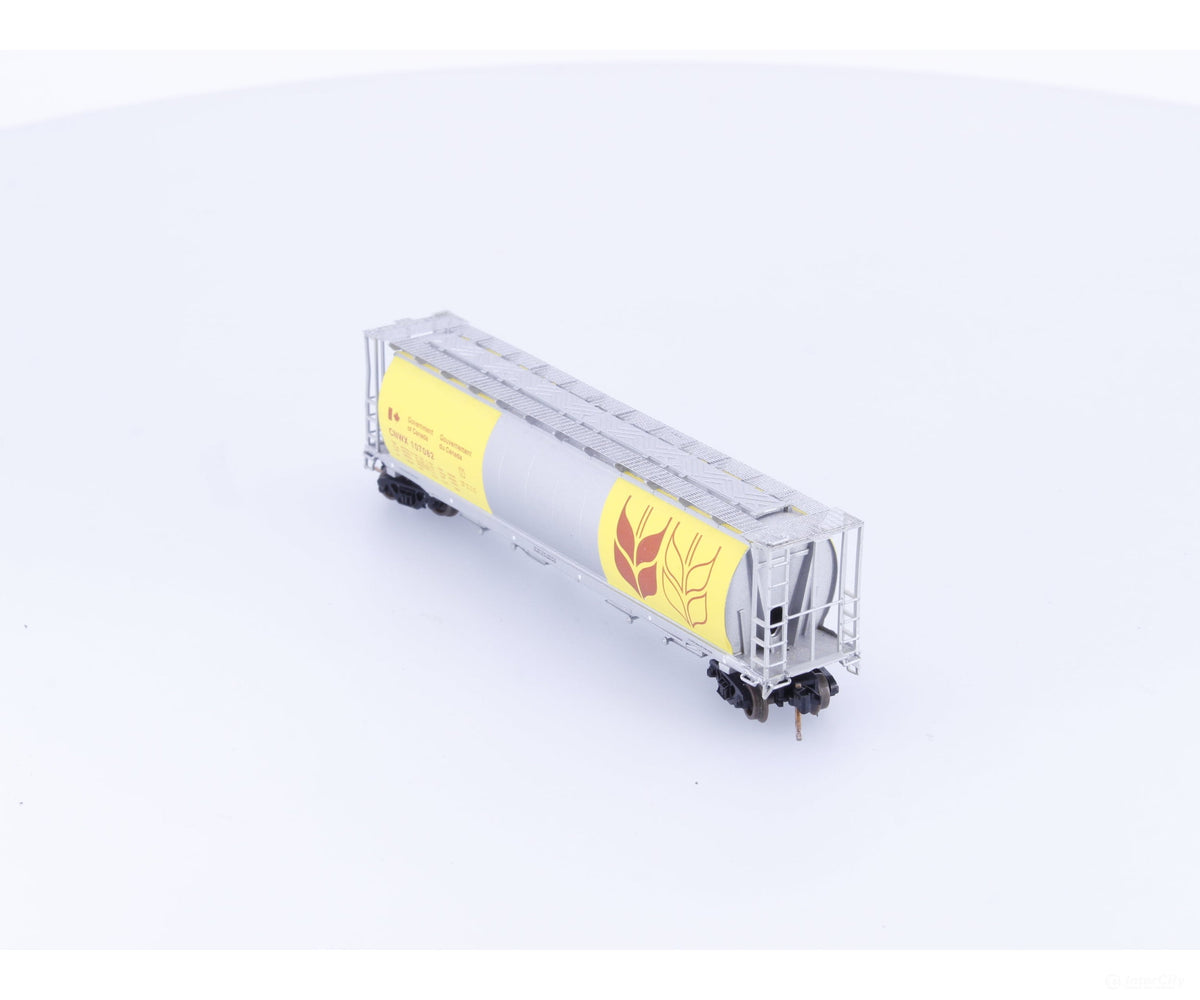 Pacific Western Rail Systems 1013-1L N 4 Bay Cylindrical Hopper Government of Canada (CNWX) 107082 - Freight Cars