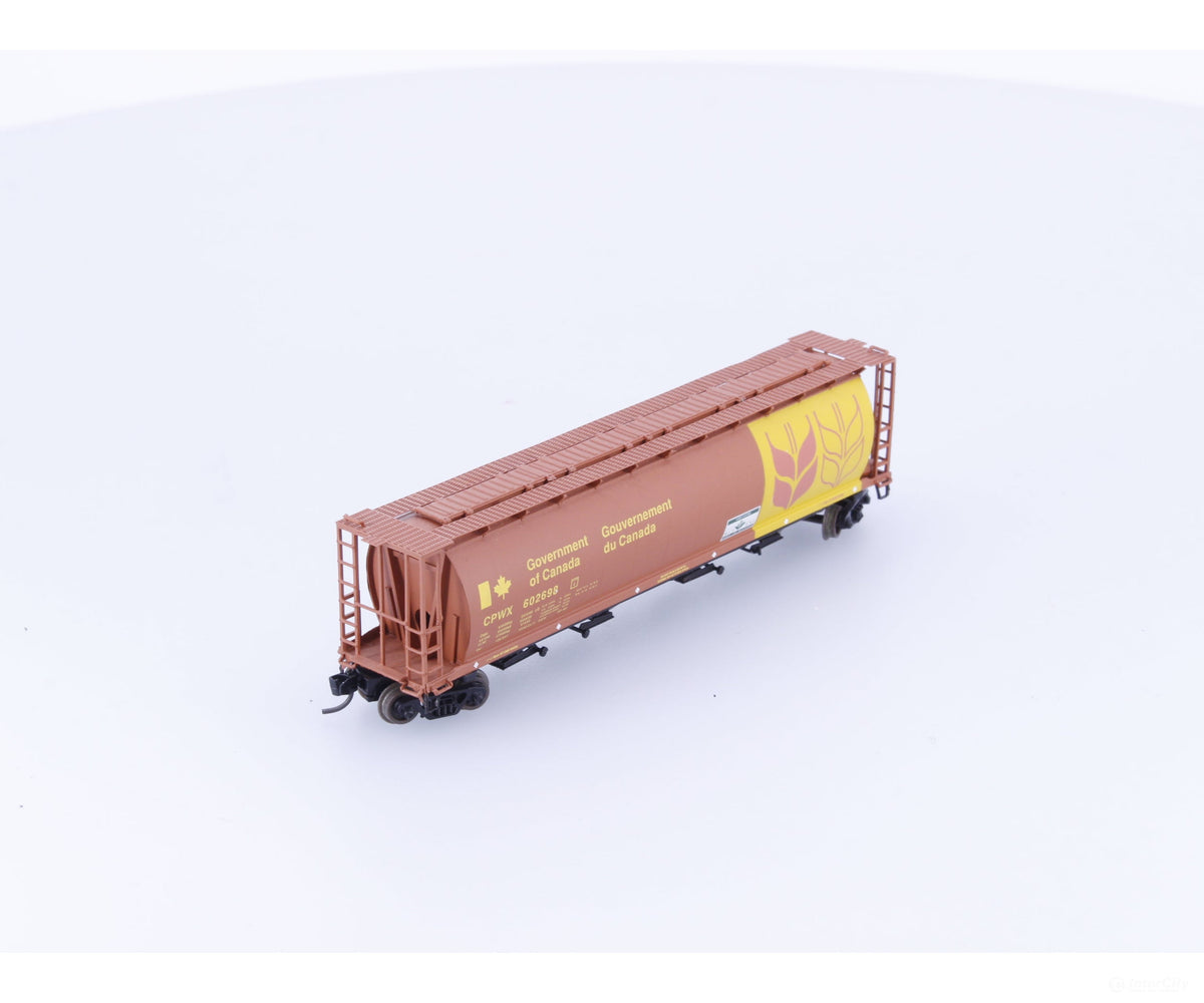 Pacific Western Rail Systems 1045T N 4 Bay Cylindrical Hopper With Census Decal Govt of Canada (CPWX) 602698 - Freight