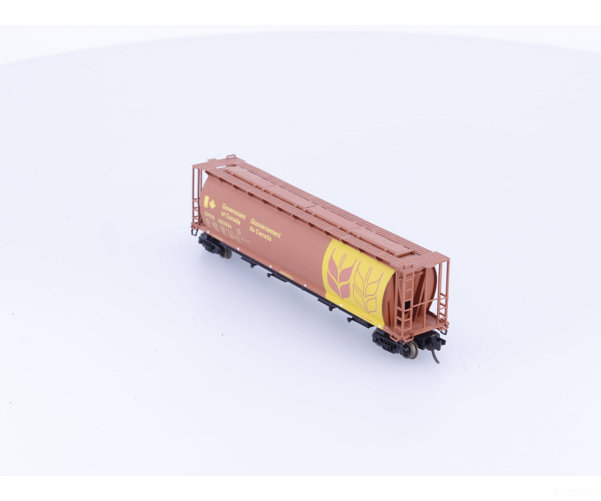 Pacific Western Rail Systems 1045W N 4 Bay Cylindrical Hopper Graffiti Govt of Canada (CPWX) 602934 - Freight Cars