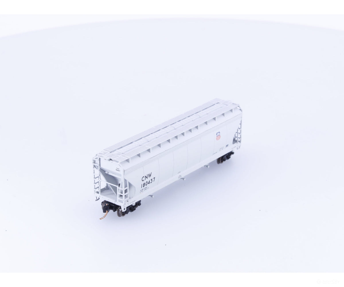 Pacific Western Rail Systems 1124R N 3 Bay ACF Covered Hopper Chicago and North Western (CNW) 180437 - Freight Cars