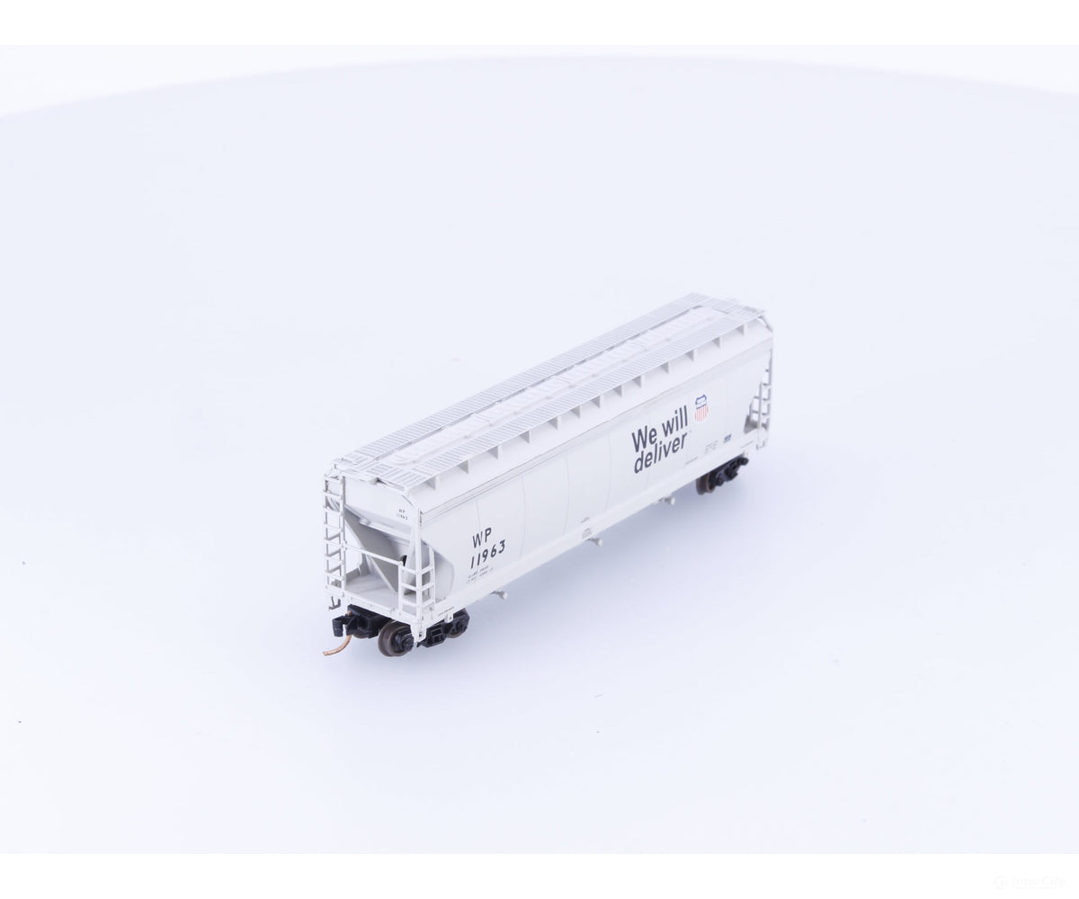 Pacific Western Rail Systems 1124X N 3 Bay ACF Covered Hopper Western Pacific (WP) 11963 - Freight Cars