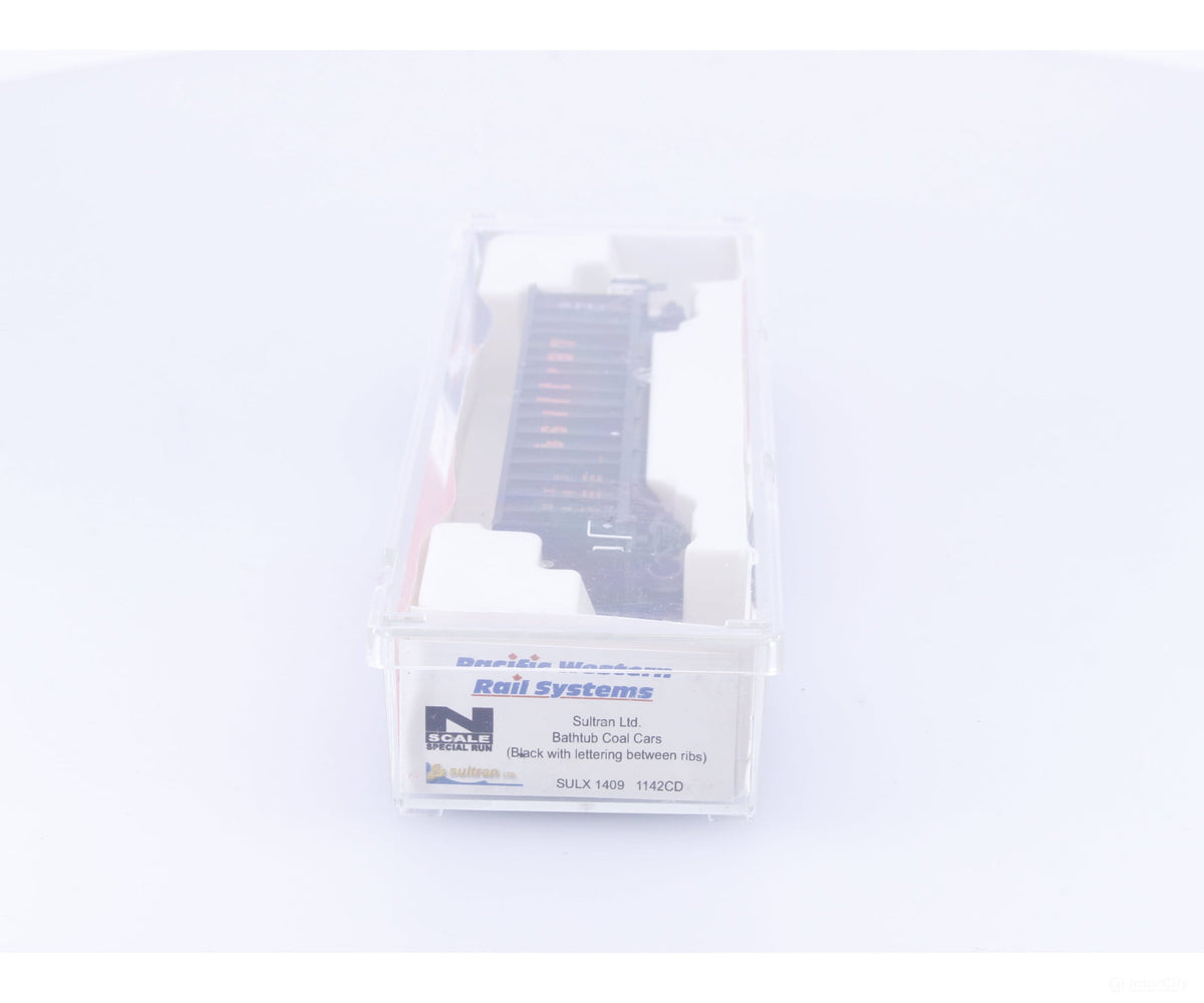 Pacific Western Rail Systems 1142CD N Bathtub Coal Car Sultran (SULX) 1409 - Freight Cars
