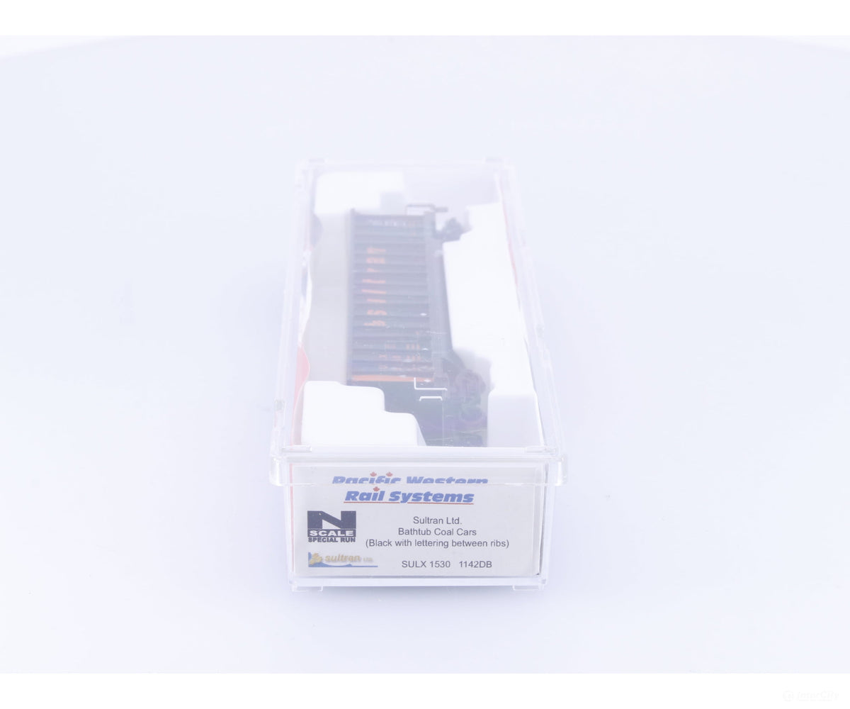 Pacific Western Rail Systems 1142DB N Bathtub Coal Car Sultran (SULX) 1530 - Freight Cars