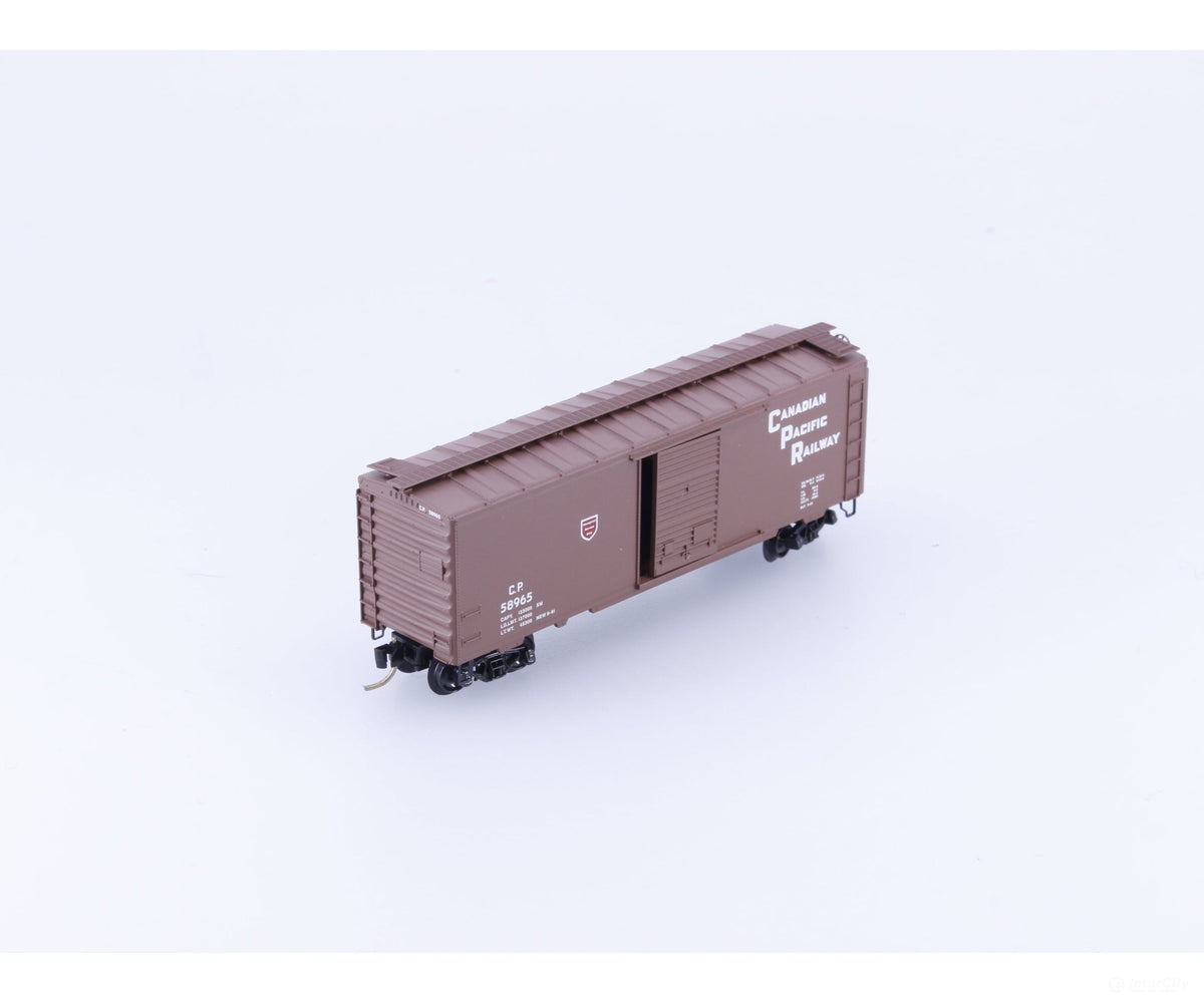 Pacific Western Rail Systems PNS-7 N 40’ Box Car w/ Roof Walk #1 Canadian Pacific (CP) 58965 - Freight Cars