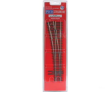 Peco Ho Sl8352 North American-Style Code 83 #5 Turnout - Streamline -- Left Hand Insulfrog Track &