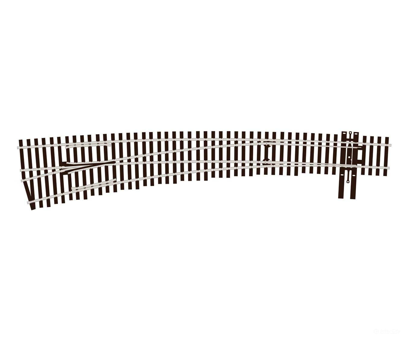 Peco Ho Sle8377 North American Style Code 83 Curved Turnout Electrofrog -- #7 Left Track & Turnouts