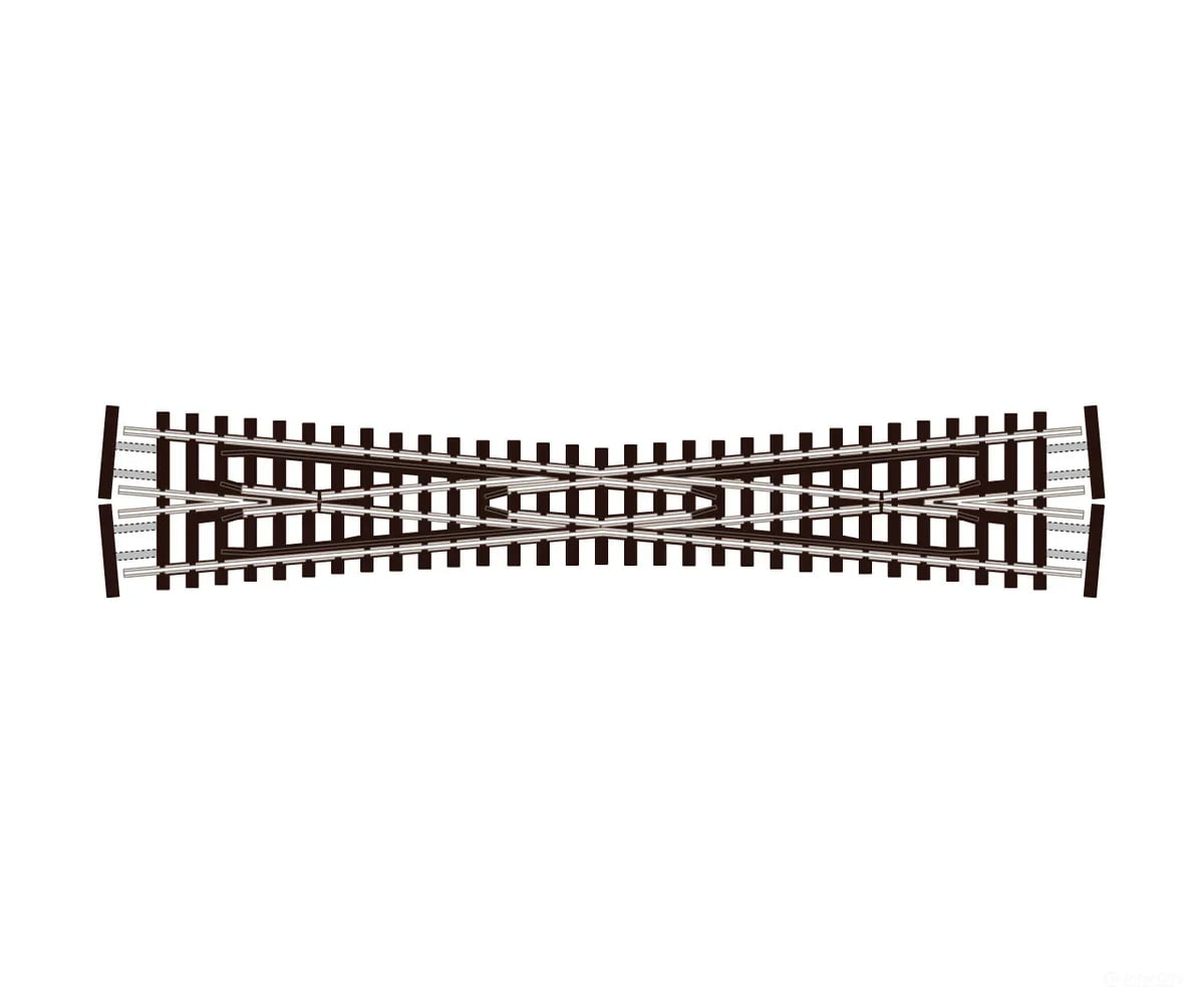 Peco N SLE394F Long Crossing Code 55 Electrofrog - Track & Turnouts