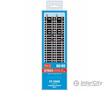 Peco St2000 Code 100 Nickel Silver Standard Straight - Setrack 15-1/2 40Cm Pkg(8) Track & Turnouts