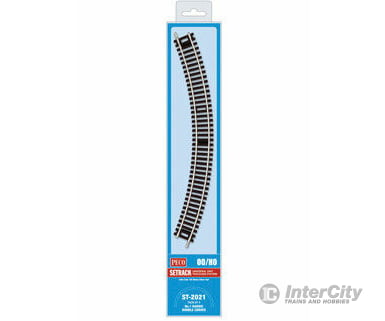 Peco St2021 Code 100 Nickel Silver Double 45 Degree Curved Section - Setrack 14-5/8 37.1Cm (1St)