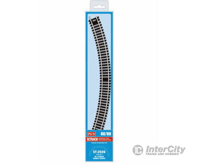 Peco St2026 Code 100 Nickel Silver Double 45 Degree Curved Section - Setrack 17-1/4 43.8Cm (2Nd)