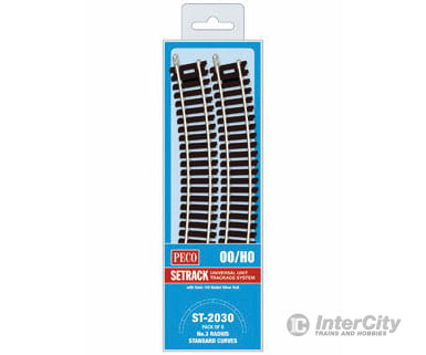 Peco St2030 Code 100 Nickel Silver Standard 22.5 Degree Curved Section - Setrack 19-7/8 50.5Cm (3Rd)