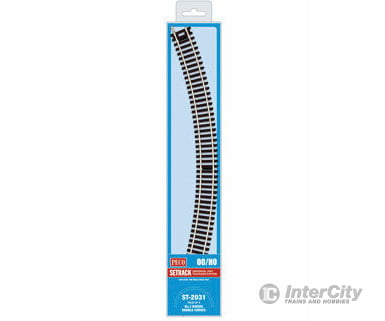 Peco St2031 Code 100 Nickel Silver Double 45-Degree Curved Section - Setrack 19-7/8 50.5Cm (3Rd)