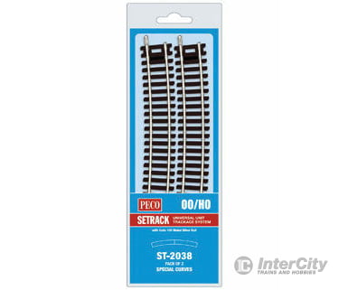Peco St2038 Code 100 Nickel Silver Special 11-1/2 Degree Curve - Setrack 33-27/32 85.96Cm Radius