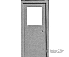 Pikestuff 1103 Doors (White Styrene) -- Entryway Type W/Single Large Window Pkg(3) Scratch Building