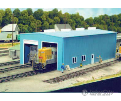 Pikestuff 8 Modern 1- Or 2-Stall Engine House -- Kit - 5-1/2 X 11’ 14 27.9Cm Structures