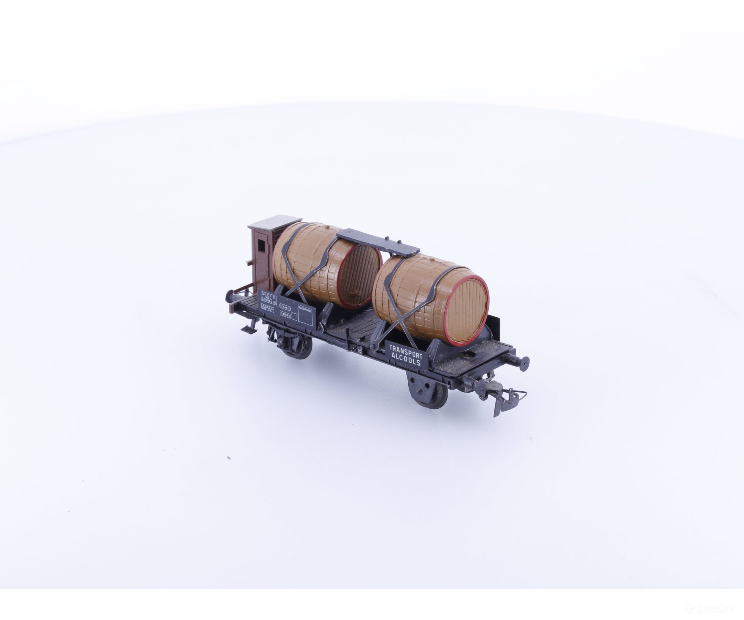 PIKO 6/6408-016 HO SNCF Flat Car with Barrel Load 588142 - European Freight Cars