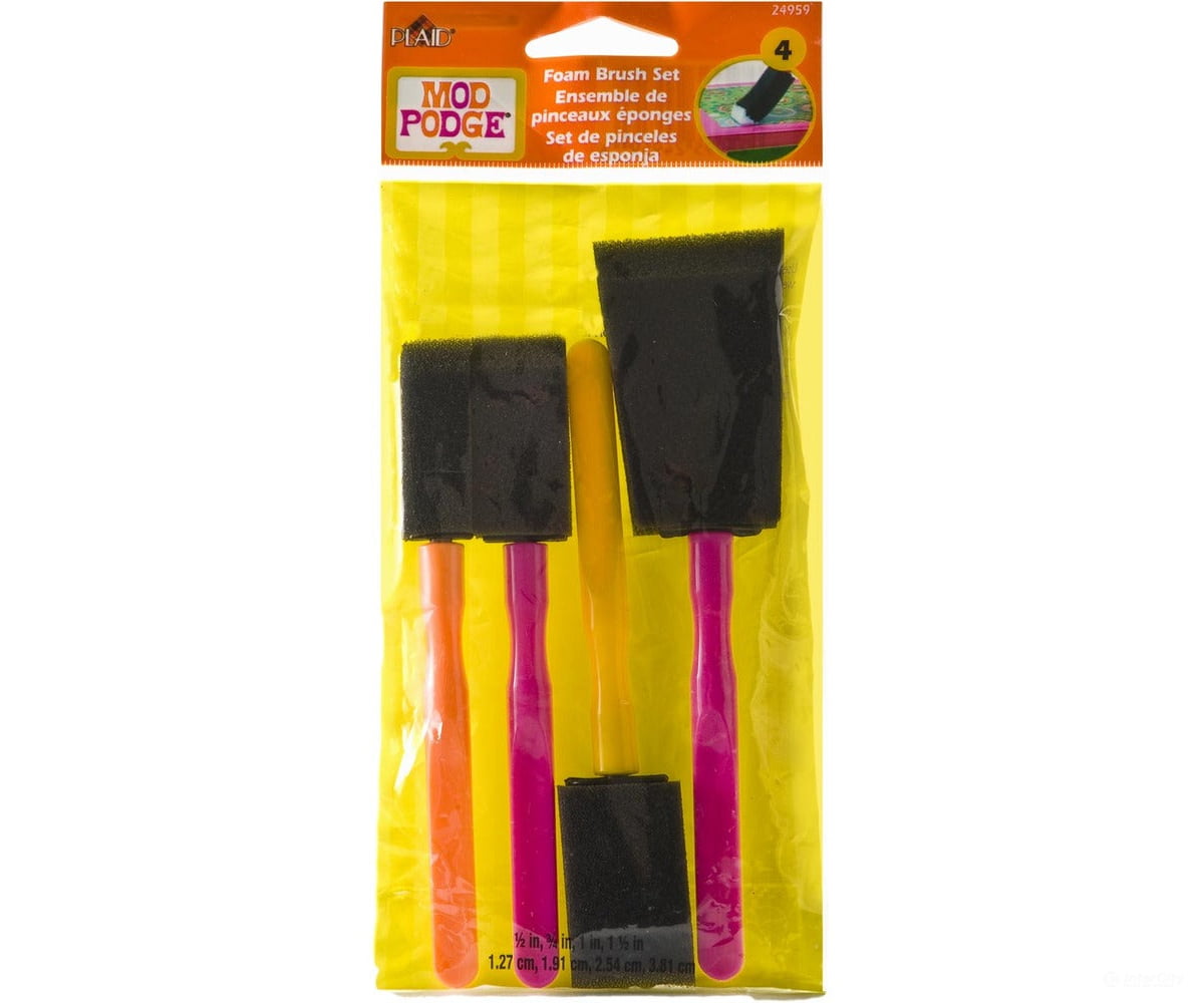 Plaid 24959 Mod Podge Foam Brush Set (4Pc) Glues & Adhesives