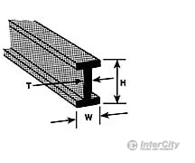 Plastruct 90026 5/16 Abs I Beam 24 Length - 4 Per Pack Scratch Building Supplies