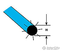 Plastruct 90252 3/32 Fluorescent Blue Rod 10 Length - 8 Per Pack Scratch Building Supplies